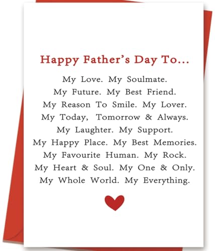 YiKaLus Sweet Fathers Day Card Gift for Husband Boyfriend, Best Gift Ideas for Him, Fathers Day for Fiance