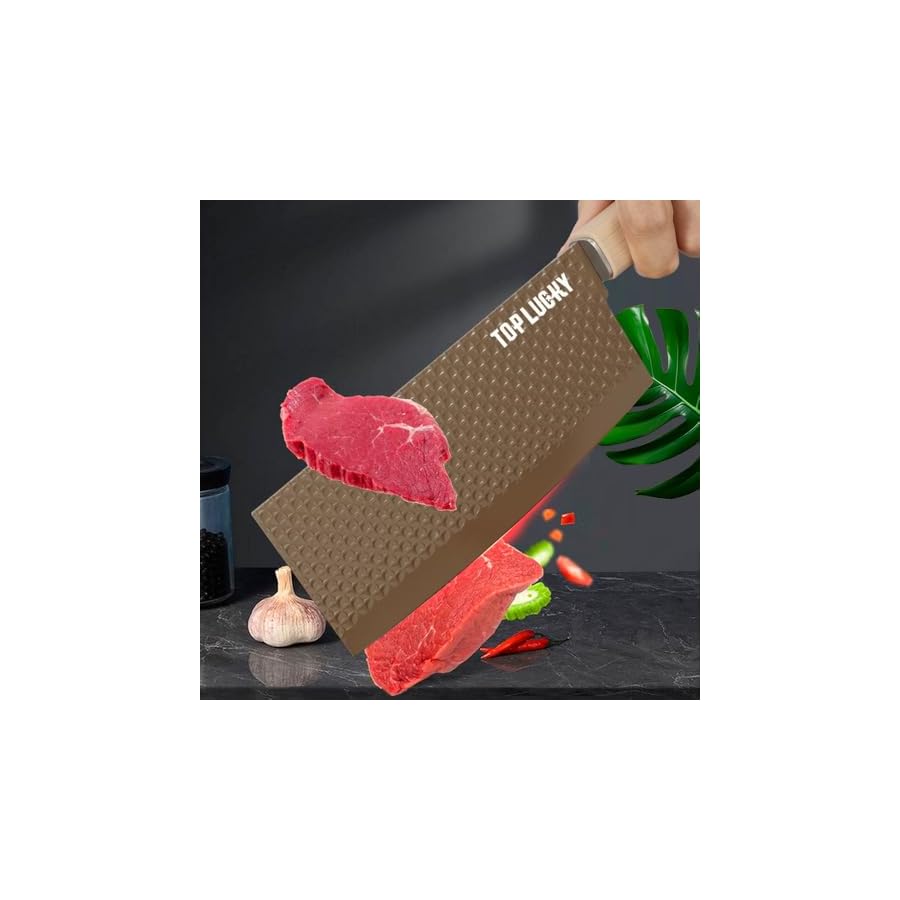 Knife Set, 6-Piece Coffee Kitchen Knife Set with Universal Knife Block, Super Sharp Knife Set with Ergonomical Handle, Non-stick Anti-Rust Stainless Steel Professional Knife Block Set