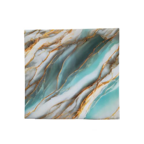 Image of INFINITY DECOR Marble UV Panels, Blue Stone Effect, Self-Adhesive Wall Tile (60 cm x 60 cm), Marble Look (Pack of 25)