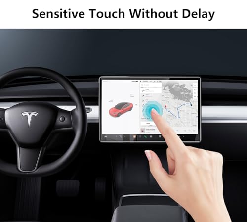 HATUFU For Tesla Model 3 Highland 2024-2026 & Model Y Juniper 2025 Screen Protector [No Glare & Anti-Fingerprint] Tempered Glass with Auto-Align Touchscreen Accessories Front & Rear (Matte) by HATUFU - Image 7
