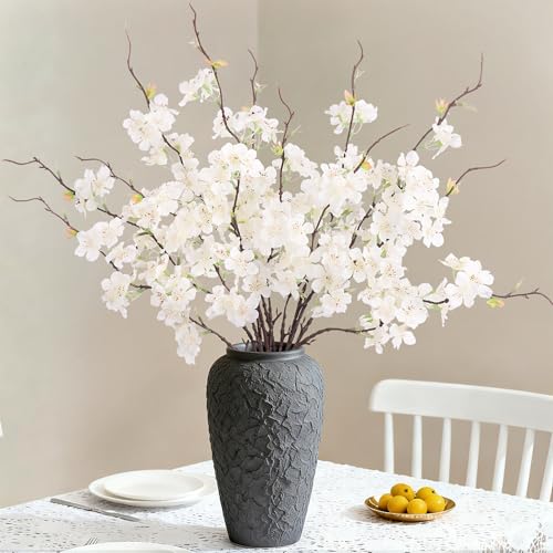 INXUGAO Artificial Cherry Blossom Branches Decor 12 PCS Fake Flowers Indoor