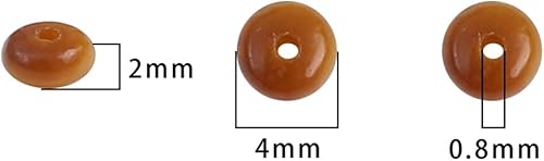 Miniatura 2 de BEADIA Cuentas espaciadoras de ojo de tigre amarillo natural, cuentas sueltas de disco Rondelle, cuentas sueltas para abalorios de joyería de 0.157