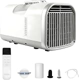 KPOUYYDS Climatizzatore Portatile, Condizionatore Camper 5100 BTU 110/220V 400W Basso Consumo 4-in-1 42dB Silenzioso Auto-Evaporazione 12H Telecomando per Tenda Auto Camion Viaggio T1pro