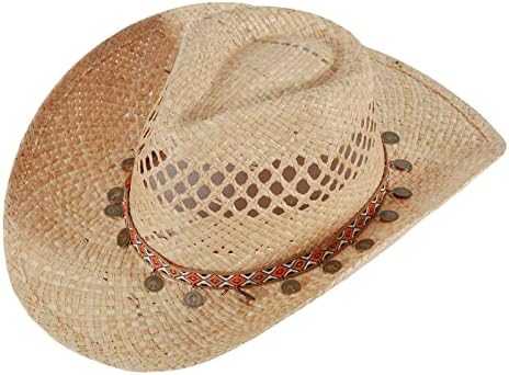 Straw Cowboy Hat for Women Cowgirl Hats Beach Sun Hat Shapeable Wide Brim Straw Hats Cowboy Cap Sunscreen Sunhats