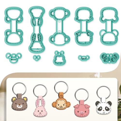 beinkmake 10Pcs Animals Keychain Cutters