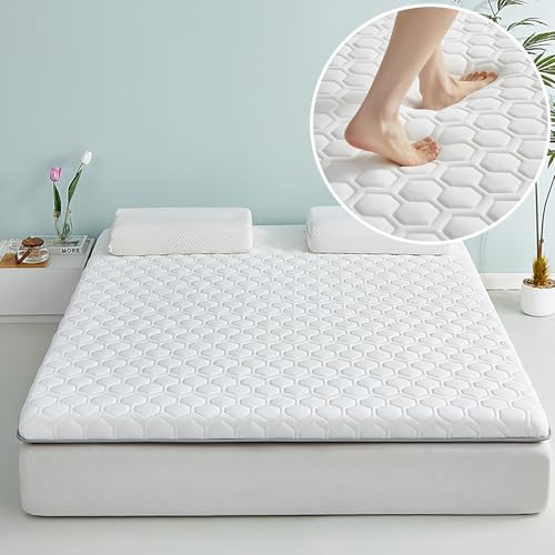 Colchón plegable, cama de dormir de tamaño matrimonial para todas las estaciones, adecuado para tamaños individual y queen