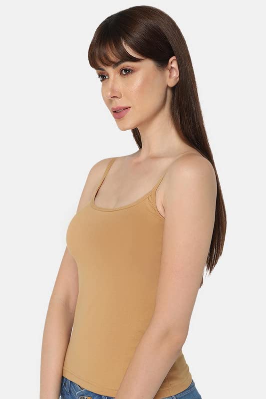 Image of INTIMACY LINGERIE Women's Cotton Lycra Stretch Camisole /Spaghetti with Adjustable Straps Combo Pack