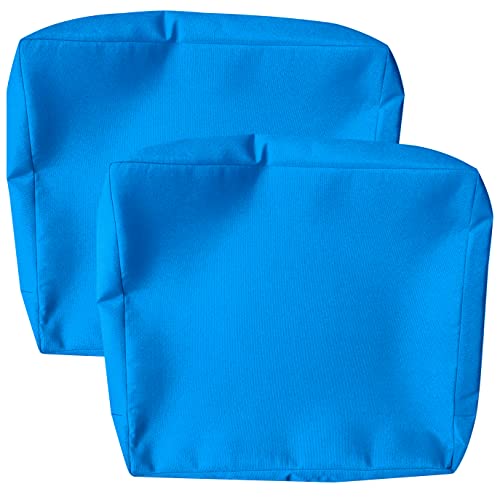 Patio Cushion Covers Water Repellent 22"X20"X4", 2 Pack Seat Cushion Cover Indoor Outdoor Replacement Furniture Chair Pads Cover Washable Cushion Pillow Loveseat Covers(Blue) #TOP8