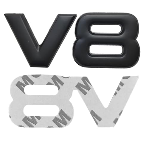 V8 Emblem V8 Badge Thick Car Decal Apart 3D Logo Sticker Black 1Pcs by Generic - Used condition - Image 6
