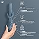 Satisfyer Heat Flex 4 | 23 cm | Rabbit-Vibrator | 2:1 Vibration & Rotation | Wärmefunktion | Wiederaufladbar | Wasserdicht (IPX7) | Hautfreundliches Silikon, Farbe:grau