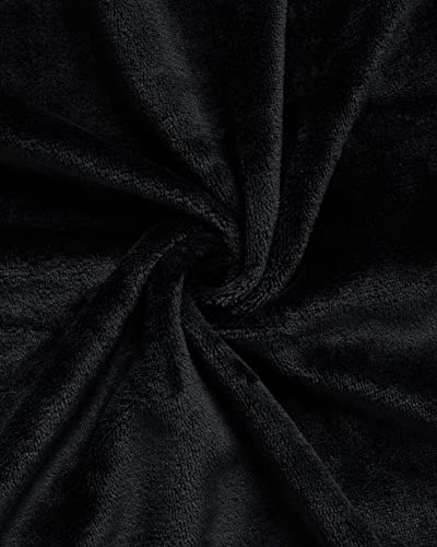 Eddie Bauer Mens' Plush Bathrobe- Soft Fleece Spa Bath Robe With 2 External Pockets And Belt For Men, Size Small-Medium, Black #TOP4