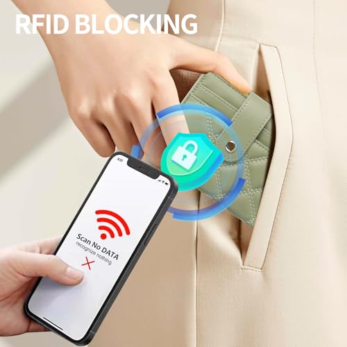 Image of FALAN MULE Small Wallets Woman Leather Bifold RFID Blocking Card Holder With Zipper Coin Pocket
