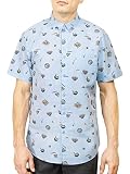 Visive Mens Ramen Bowl Noodles Short Sleeve Button Down Shirts Big and Tall Casual Summer Dress Shir