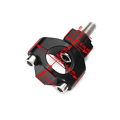 28Mm Handlebar Clamps Mounts Risers Cnc Aluminum Handlebar Handle Fat Bar Risers Bar Mounts Clamps For 125-530 Sx Sxf Exc Excf Xcw Xcfw 00-16 Husaberg Motocross Enduro Dirt Bike Black #TOP6