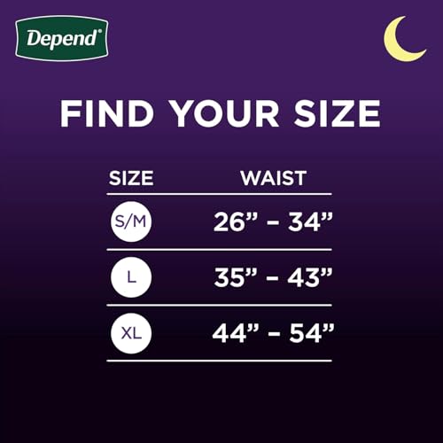 Depends Mens Overnight Underwear,1 pack, Large - Thumbnail 2