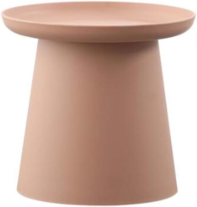 Side Table/End Table,PP Plastic Tray Removable Round Side Tables, Waterproof Snack Table, Easy to Clean, Coffee Table for Living Room Bedroom Home Storage 19.6X18.1 Inch