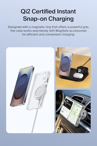 Image of Belkin Samsung Galaxy S25 Ultra Clear Qi2 Case, SheerForce Magnetic Qi2 Protective Samsung Galaxy Series Cover /Grip, TPU /PC Material, Galaxy S25 Ultra