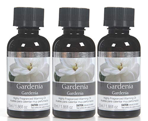 Hosley Set of 3 Gardenia Fragrance Warming Oils 55 Milliliter. Ideal Gift for Weddings Spa Meditation Settings P1