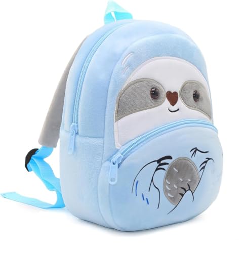 Image of Frantic Kids Velvet School Bag soft plush standard Backpack Baby Girl Preschool Mini Travel Bags Baby Girl & Baby Boy & Toddlers Picnic Carry Travelling Bags (2-5 Years)
