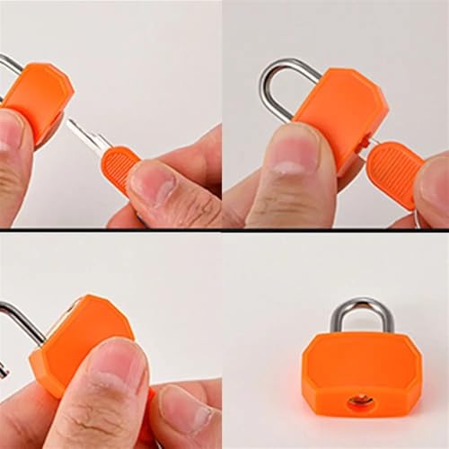 Petit cadenas de sécurité rouge avec 2 clés pour tiroir et armoire de bureau - 7