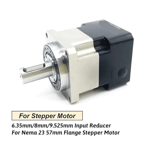 Reductor helicoidal Nema23 planetario para servomotor 200W con entrada de 6.35mm 3