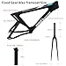 YFGSFWTS 700C Fixed Gear Bike Frameset 49cm 51cm 54cm 57cm Carbon Fiber Racing Track Bike Frame C Brake Bike Frame 100/120mm Quick Release Frame(Black-Black,54CM)