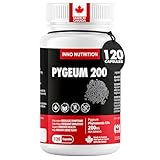 Inno Nutrition Pygeum Extract 200mg 120 Capsules Standardized to 13.0% Phytosterols | Prostate & Urinary Health Support for Men | Made in Canada