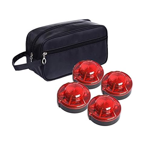 Tumecos Emergency Flare Alert Warning Signal Caution Light LED Beacon Pro with Magnetic Base for Vehicle (Red 4) Cover