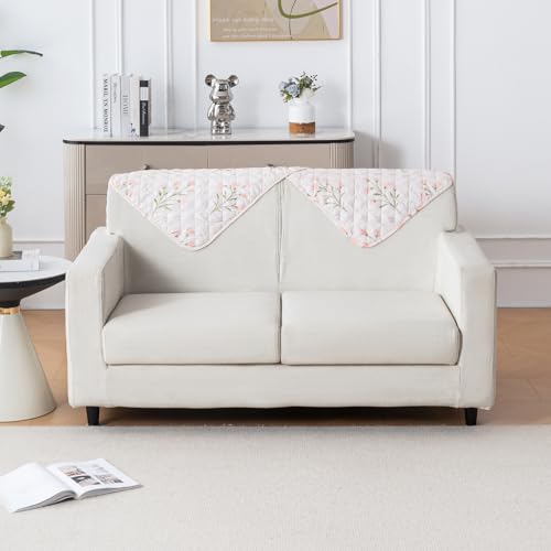 Image of House of Quirk 'Mughal Series' Printed Quilted Sofa Cover for 1 /2 /3 /4 Seater - Anti-Slip, Washable Couch Protector Slipcover (Backrest, Gulbahar, 50x70 cm)