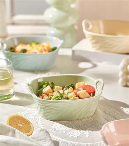 Ceramiczne kokilki – 7 cali/16,9 uncji – Miska do pieczenia domowego budyniu, kremu brulee, sufletu, porcji, lodów – Można używać w piekarniku i kuchence mikrofalowej (Color : Pink)