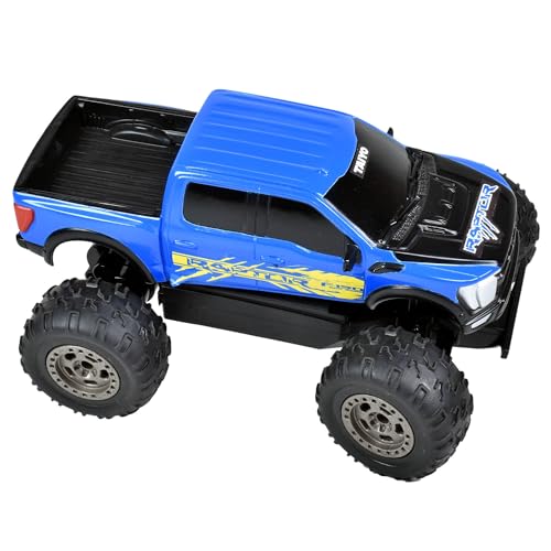Taiyo: Ford Raptor RC - Blue & Yellow - 1:22 Scale Truck, 2.4GHz Remote Controlled Vehicle, Controller, Off Road Design, Battery Operated, Licensed by Toy Shock - Image 3