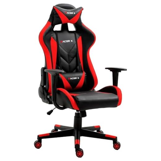 Silla Gaming Racer X Ergonómica Racing Sillón Gamer Profesional Videojuegos,Ordenador, Oficina, Escritorio. Reposabrazos. Cojín Lumbar y Reposacabezas. Giratoria, Regulable en Altura y reclinable.