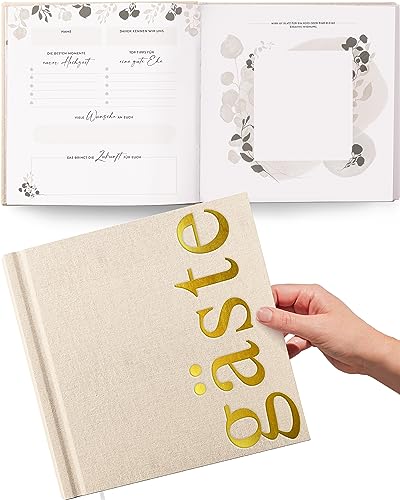 Milula Studios Livre d'or de mariage avec questions, livre d'or de mariage facile à remplir avec autocollant, livre d'invité de mariage créatif, livre d'invité de mariage, livre d'invités de mariage
