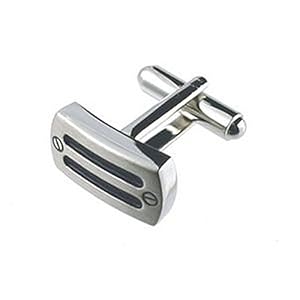 Select Gifts Manchetknopen Jongens Manchetknopen ~ Industriële Legering Zwarte Jongens Kleine Manchetknopen + Handgemaakte Zwarte Pouch