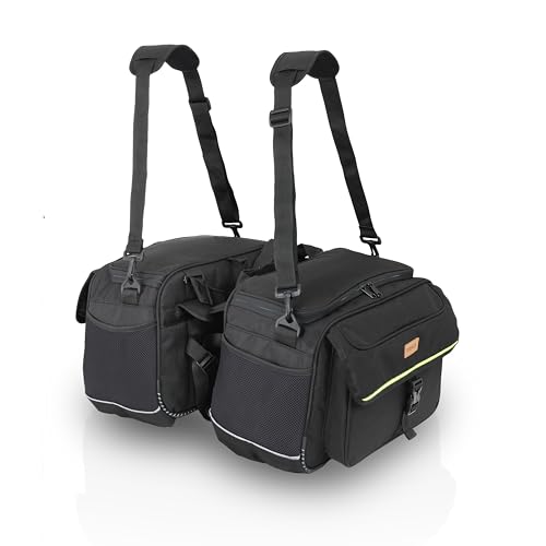 Image of GUARDIANGEARS Sidekick 50Ltrs Cruiser Saddlebags with Waterproof rain Covers for All Motorcycles with a Straight Exhaust.