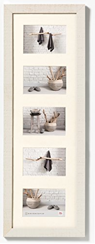 walther design Bianco Crema 5X 10x15 cm Galleria con passe-partout, Home Cornice in Legno HO515W