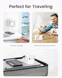 LENCENT 120W Adapter Podróżny na Całym świecie, GAN III Uniwersalny Adapter Wtyczki, Szybkie ładowanie Międzynarodowa ładowarka z 3 PD3.0 Typ C + 1 QC USB A do USA/UK/EU/AUS, Typ A/C/G/I, Biały