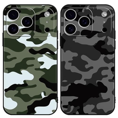 Coque IP 17 Pro fine haute résistance : lot de 2 étuis premium en TPU flexible au motif cool