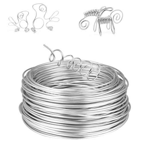 TECHZOCO Alambre de Hierro Galvanizado, Floral y de Manualidades, Rollo de Acero Plastificado, Flexible para Bricolaje, Diámetro 1.2 mm, Longitud 20 Metros
