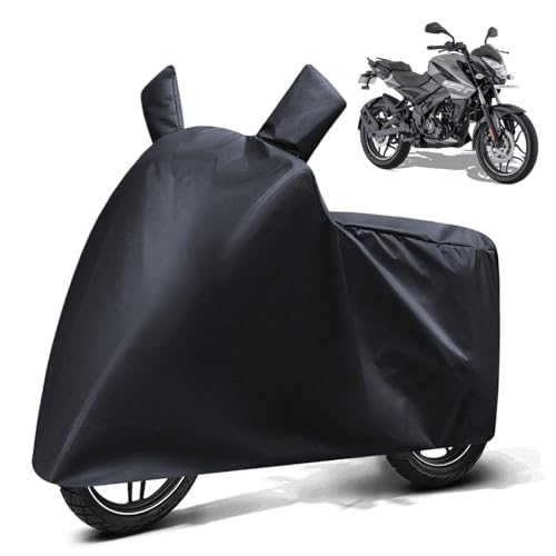 Image of FABTEC Waterproof Bike Body Cover Compatible with Bajaj Pulsar NS160, A2 (Black)