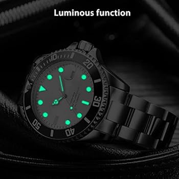 rorios Men's Automatic Mechanical Wrist Watch Stainless Steel Metal Bracelet Tourbillon Calendar Luminous Hands Multifunction Wrist Watch Waterproof Watch Gold Luxury