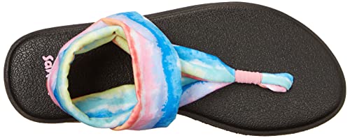 Sanuk Girls Yoga Sling Burst Tie Dye Sandal, Rainbow, 6-7 Big Kid Us #TOP4