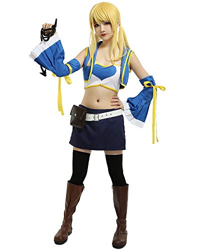 Miccostumes Women's Anime Tail Cosplay Costume (Large, Blue) #TOP1