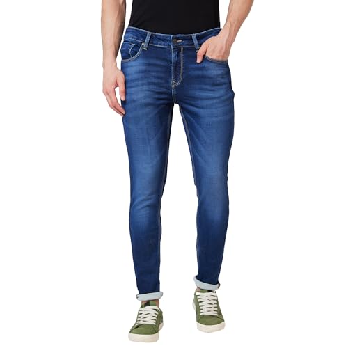 Image of Spykar Men's Skinny Fit Low-Rise Casual Jeans