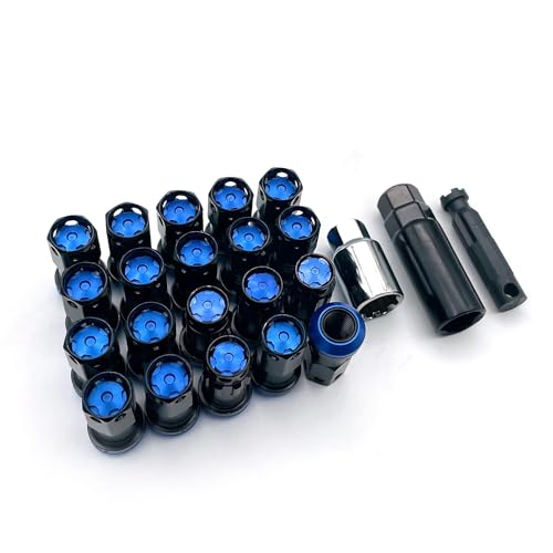 Image of M12x1.5 Anti-Theft Wheel Stud Nuts, 20PCS Smooth Cone Seat Closed Wheel Nuts 11 /16'' Hexagonal Rustproof Nuts