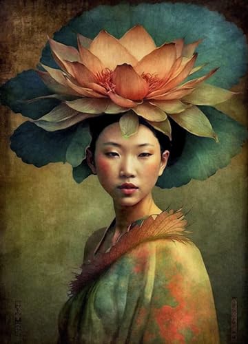 Craft Kreatively Asian Woman Rice Paper, 11.5 x 16 inch