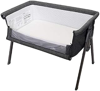 Kinbor Baby Side Sleeper Bedside Easy Folding Portable Bassinet with Travel Case, Mattress