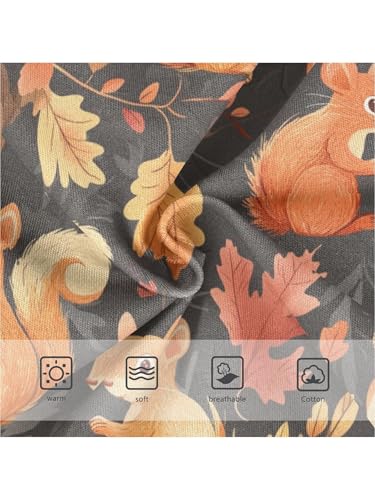 ZZKKO Orange Fall Squirrels Leaves Girls Underwear Toddler Panties for Girls Comfort Brief Size 2-8T3