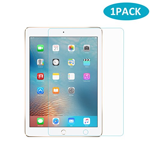 New iPad 9.7 Inch 2017 / iPad Pro 9.7 / iPad Air / iPad Air 2 Screen Protector, CINORS [9H] [Scratch Resistant] [Apple Pencil Compatible] Screen Protector Tempered Glass, Warranty