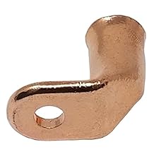 6 جيجا. 5/16 بوصة مسمار النحاس العروات - 90 درجة - حزمة من 10